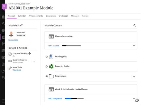 Overview: WebLearn .